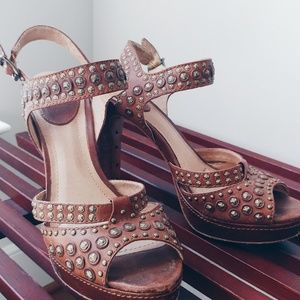 Frye Leather Sandal Heel